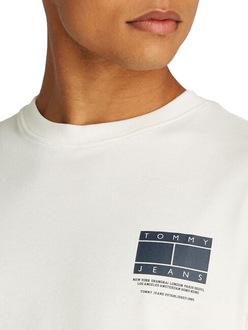 TH JEANS T-shirt en coton &agrave; manches courtes &eacute;cru - T-shirt