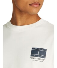 TOMMY HILFIGER TH JEANS T-shirt en coton &agrave; manches courtes &eacute;cru - T-shirt - 3