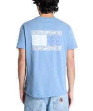 TOMMY HILFIGER TH JEANS T-shirt &agrave; imprim&eacute; drapeau cachemire Bleu du Colorado - T-shirt - 2