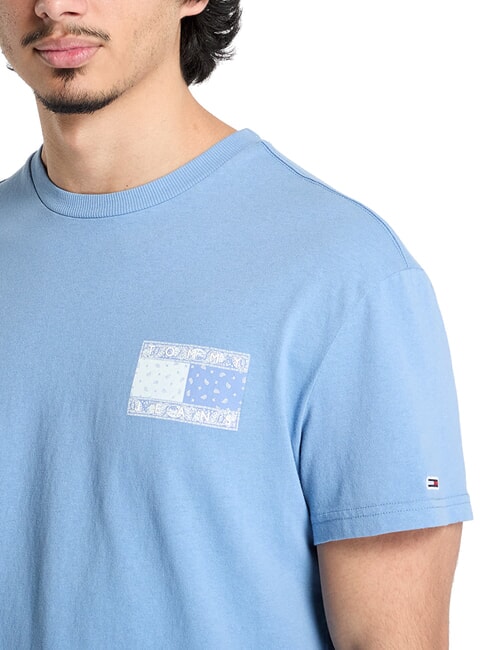 TH JEANS T-shirt &agrave; imprim&eacute; drapeau cachemire Bleu du Colorado - T-shirt