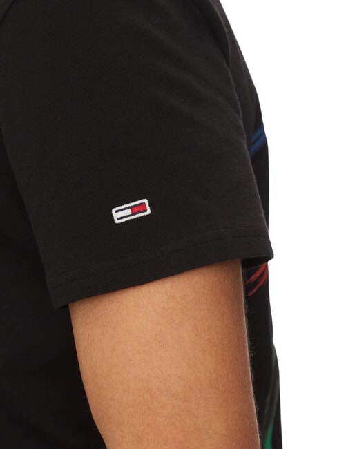 TH JEANS T-shirt &agrave; manches courtes avec logos multicolores noir - T-shirt