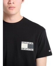 TOMMY HILFIGER TH JEANS T-shirt &agrave; imprim&eacute; drapeau cachemire noir - T-shirt - 3