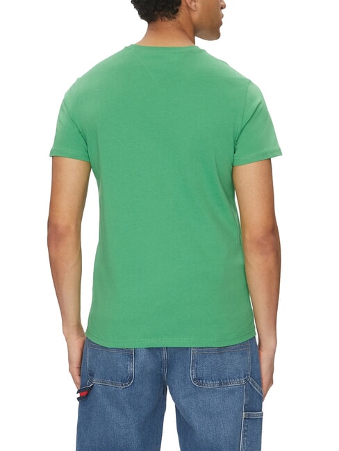 TH JEANS T-shirt &agrave; manches courtes avec imprim&eacute; logo vert c&ocirc;tier - T-shirt