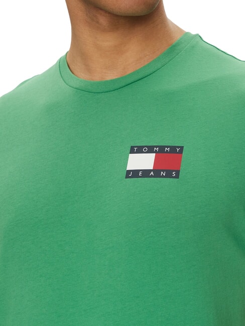 TH JEANS T-shirt &agrave; manches courtes avec imprim&eacute; logo vert c&ocirc;tier - T-shirt