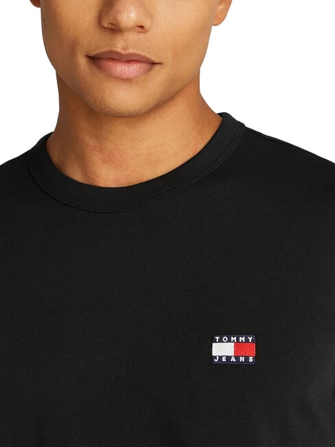 TH JEANS T-shirt &agrave; manches courtes avec logo brod&eacute; noir - T-shirt