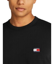TOMMY HILFIGER TH JEANS T-shirt &agrave; manches courtes avec logo brod&eacute; noir - T-shirt - 3