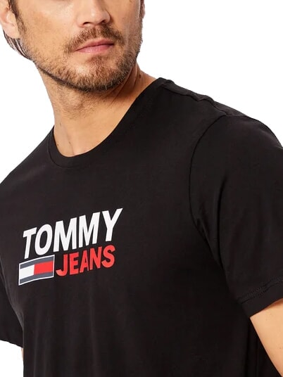 TH JEANS T-shirt &agrave; manches courtes imprim&eacute; noir - T-shirt