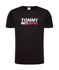 TOMMY HILFIGER TH JEANS T-shirt &agrave; manches courtes imprim&eacute; noir - T-shirt - 4