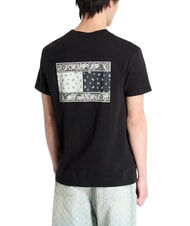 TOMMY HILFIGER TH JEANS T-shirt &agrave; imprim&eacute; drapeau cachemire noir - T-shirt - 2