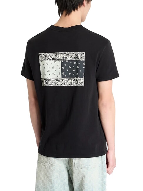 TH JEANS T-shirt &agrave; imprim&eacute; drapeau cachemire noir - T-shirt