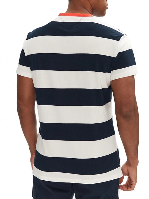 TH JEANS T-shirt ray&eacute; &agrave; manches courtes ciel du d&eacute;sert / p&eacute;tale d'ivoire - T-shirt