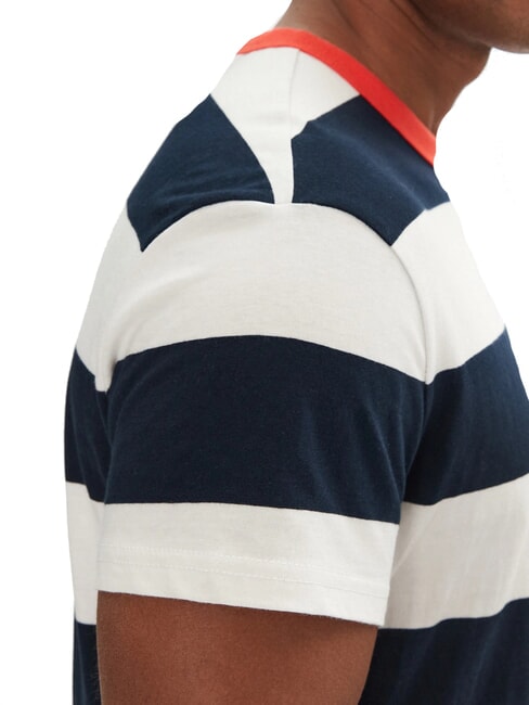 TH JEANS T-shirt ray&eacute; &agrave; manches courtes ciel du d&eacute;sert / p&eacute;tale d'ivoire - T-shirt