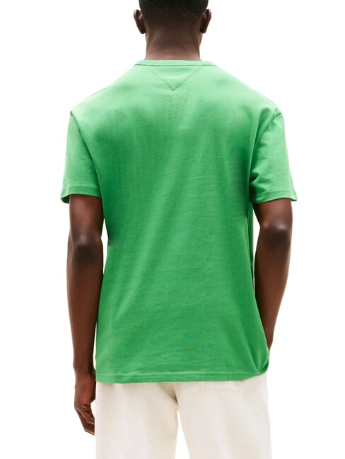 TH JEANS T-shirt &agrave; manches courtes avec logo brod&eacute; vert c&ocirc;tier - T-shirt