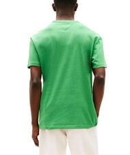 TOMMY HILFIGER TH JEANS T-shirt &agrave; manches courtes avec logo brod&eacute; vert c&ocirc;tier - T-shirt - 2