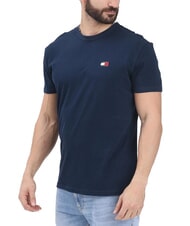 TOMMY HILFIGER TH JEANS T-shirt &agrave; manches courtes avec logo brod&eacute; marine nuit noire - T-shirt - 3