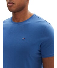 TOMMY HILFIGER TH JEANS T-shirt en coton coupe ajust&eacute;e temps bleu - T-shirt - 3
