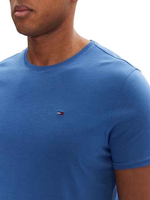 TH JEANS T-shirt en coton coupe ajust&eacute;e temps bleu - T-shirt