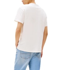 TOMMY HILFIGER TH JEANS T-shirt &agrave; manches courtes avec logo brod&eacute; &eacute;cru - T-shirt - 2