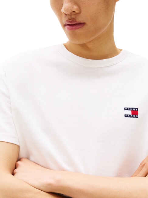 TH JEANS T-shirt &agrave; manches courtes avec logo brod&eacute; &eacute;cru - T-shirt