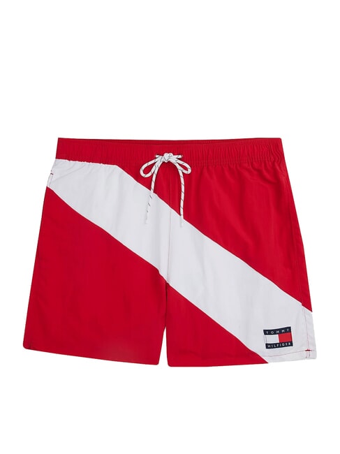 TH costume de boxeur ray&eacute; rouge moyen - Maillots de bain