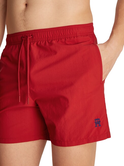 TH costume de boxeur avec logo monogramme rouge moyen - Maillots de bain
