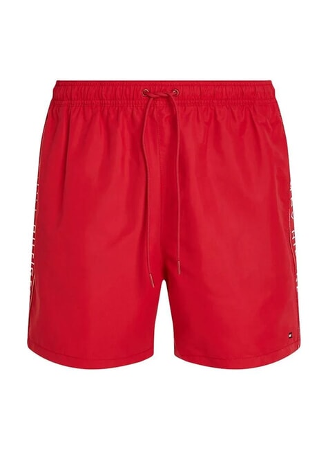 TH Boxer de bain avec logo lat&eacute;ral rouge moyen - Maillots de bain
