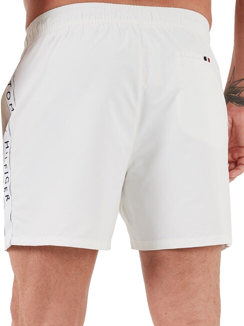 TH Boxer de bain avec logo lat&eacute;ral blanc optique - Maillots de bain