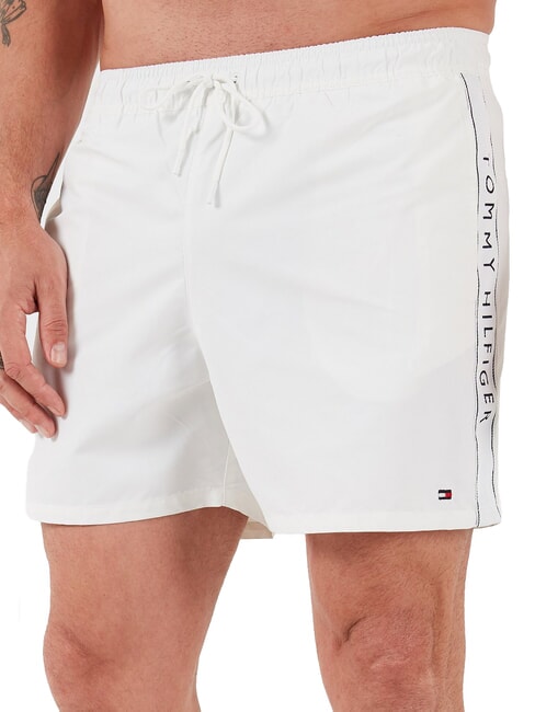 TH Boxer de bain avec logo lat&eacute;ral blanc optique - Maillots de bain