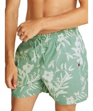 TOMMY HILFIGER TH costume de boxeur &agrave; motifs grille de logo diffuse verte aop - Maillots de bain - 3