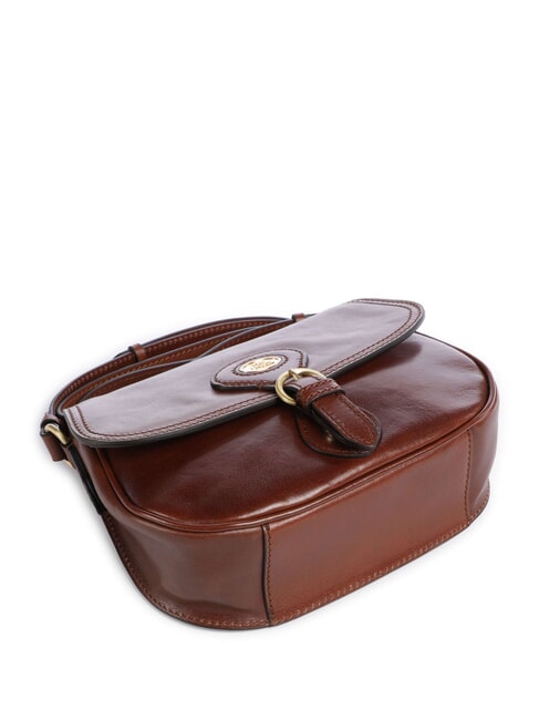 ISADORA Sac bandouli&egrave;re en cuir avec rabat MARRON - Sacs pour Femme