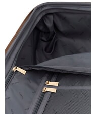 GUESS ELIETTE  Chariot moyen logo lait/gingembre - Valises Semi-rigides - 5