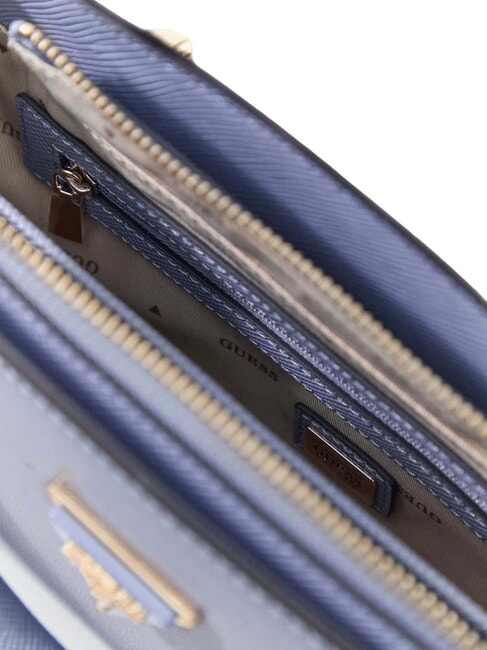 NOELLE 2 Petit sac &agrave; main avec bandouli&egrave;re gris bleu - Sacs pour Femme