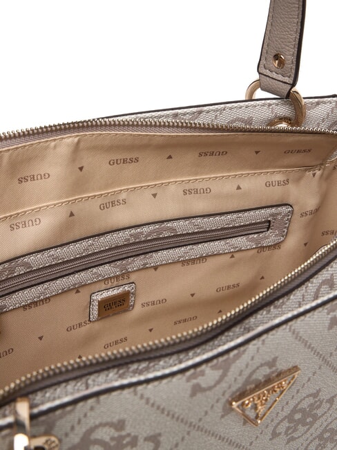 NOELLE 2 Sac cabas bandouli&egrave;re imprim&eacute; logo 4G logo taupe fonc&eacute; - Sacs pour Femme