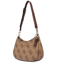 GUESS NOELLE 2 Sac bandouli&egrave;re imprim&eacute; logo 4G logo latte / marron - Sacs pour Femme - 2