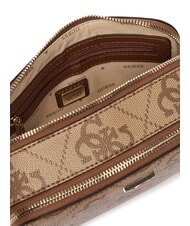 GUESS NOELLE 2 Mini sac bandouli&egrave;re pour appareil photo logo latte / marron - Sacs pour Femme - 4