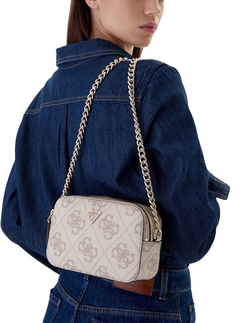 NOELLE 2 Mini sac bandouli&egrave;re pour appareil photo logo taupe fonc&eacute; - Sacs pour Femme