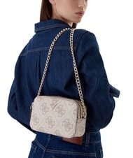 GUESS NOELLE 2 Mini sac bandouli&egrave;re pour appareil photo logo taupe fonc&eacute; - Sacs pour Femme - 5