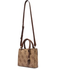 GUESS NOELLE 2 Sac &agrave; main avec bandouli&egrave;re logo latte / marron - Sacs pour Femme - 3
