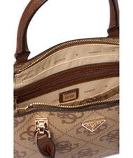 GUESS NOELLE 2 Sac &agrave; main avec bandouli&egrave;re logo latte / marron - Sacs pour Femme - 4
