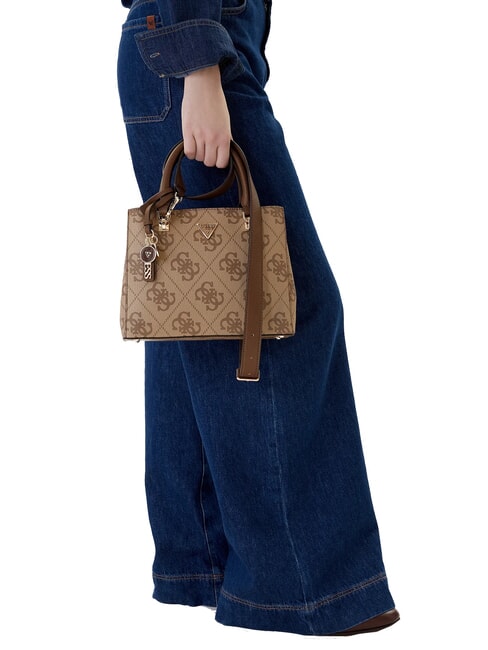 NOELLE 2 Sac &agrave; main avec bandouli&egrave;re logo latte / marron - Sacs pour Femme