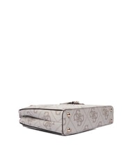 GUESS NOELLE 2 Sac &agrave; main avec bandouli&egrave;re logo taupe fonc&eacute; - Sacs pour Femme - 4