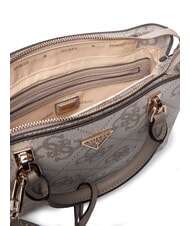 GUESS NOELLE 2 Sac &agrave; main avec bandouli&egrave;re logo taupe fonc&eacute; - Sacs pour Femme - 5