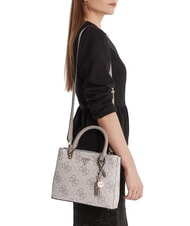 GUESS NOELLE 2 Sac &agrave; main avec bandouli&egrave;re logo taupe fonc&eacute; - Sacs pour Femme - 6