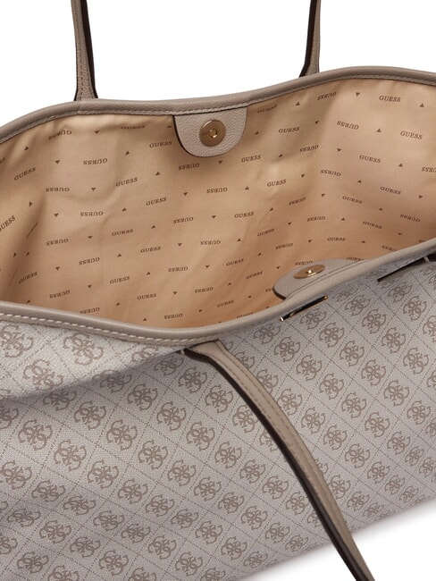 ECO VICTTORIA Sac &agrave; bandouli&egrave;re logo taupe fonc&eacute; - Sacs pour Femme