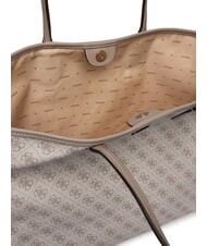 GUESS ECO VICTTORIA Sac &agrave; bandouli&egrave;re logo taupe fonc&eacute; - Sacs pour Femme - 5
