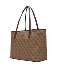 GUESS VICTTORIA 2 Sac cabas port&eacute; &eacute;paule, avec pochette logo latte / marron - Sacs pour Femme - 3