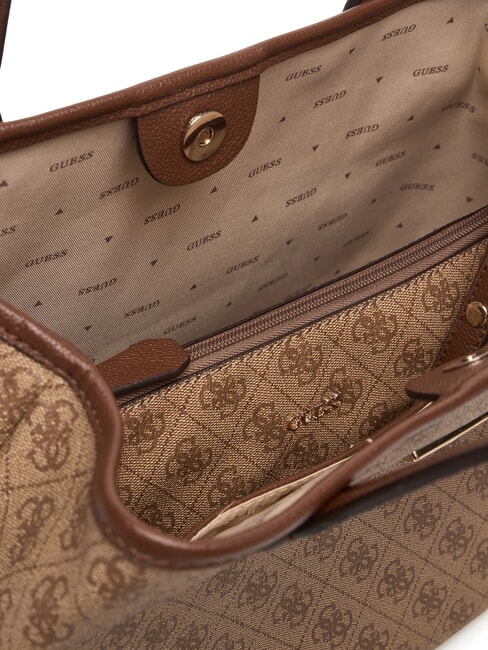 VICTTORIA 2 Sac cabas port&eacute; &eacute;paule, avec pochette logo latte / marron - Sacs pour Femme