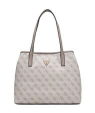 GUESS VICTTORIA 2 Sac cabas port&eacute; &eacute;paule, avec pochette logo taupe fonc&eacute; - Sacs pour Femme - 2