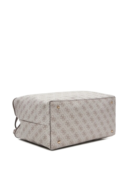 VICTTORIA 2 Sac cabas port&eacute; &eacute;paule, avec pochette logo taupe fonc&eacute; - Sacs pour Femme