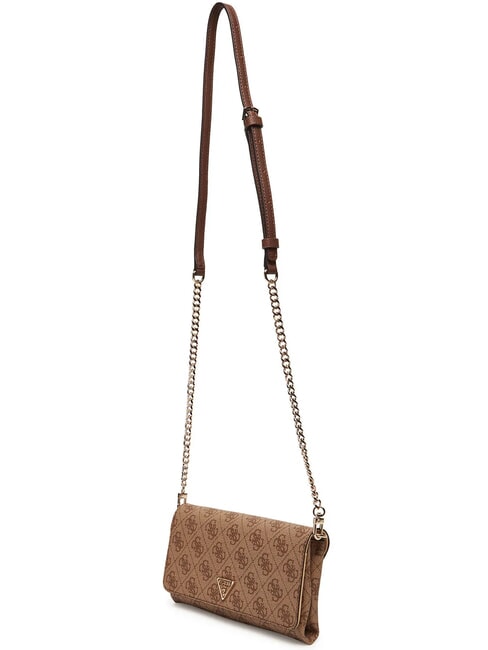 NOELLE 2 Mini sac bandouli&egrave;re logo latte / marron - Sacs pour Femme